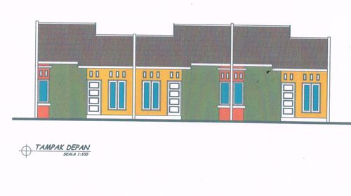 foto tampak rumah tipe 36 perumahan Asri Indah Mencirim Thp 2