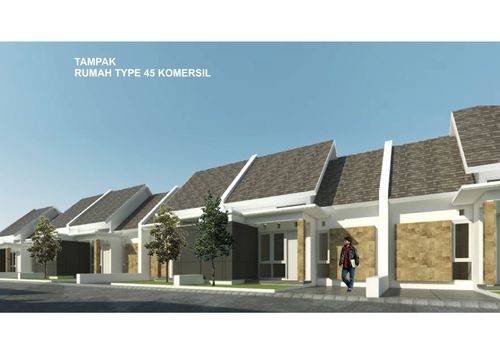 foto tampak rumah tipe 45 perumahan ROYAL PERMATA