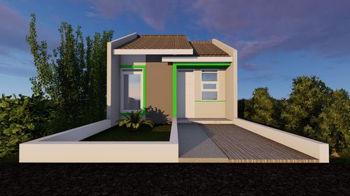 foto tampak rumah tipe 36/60 perumahan Mahendra Regency