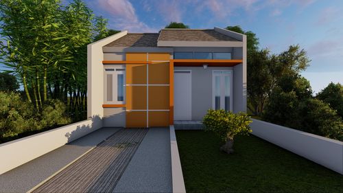 foto tampak rumah tipe 36/72 perumahan Mahendra Regency
