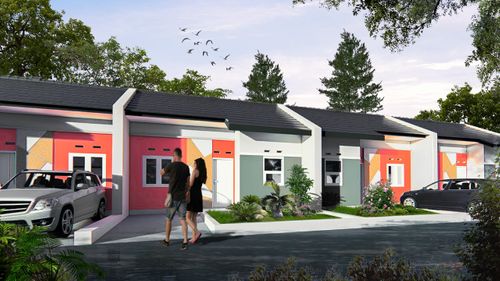 foto tampak rumah tipe 34 perumahan KARISMA RESIDENCE BANYURESMI