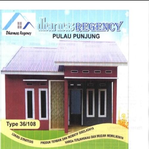 foto tampak rumah tipe 36/108 perumahan DHARMAS REGENCY