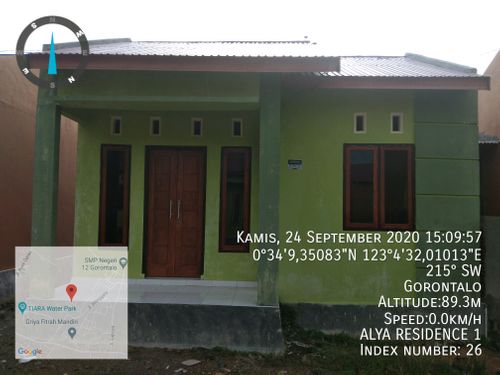 foto tampak rumah tipe 36 perumahan Alya Residence 1 Tahap 2