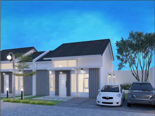 foto tampak rumah tipe 45/144 perumahan GIYA FAMILY RESIDENCE