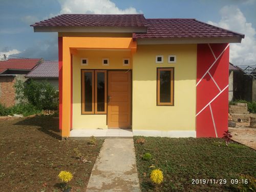 foto tampak rumah tipe 36 perumahan Bukit Bahagia Residence