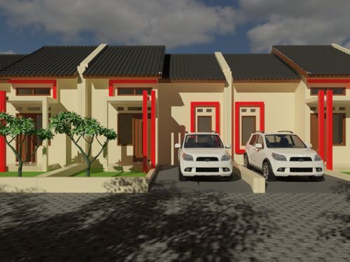 foto tampak rumah tipe 36 perumahan E.R.I.D A-1 AMBULU