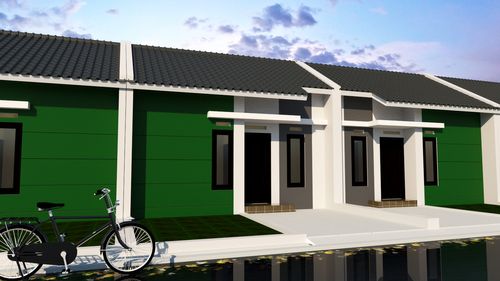 foto tampak rumah tipe 30/60 perumahan MUNA DARUSSALAM