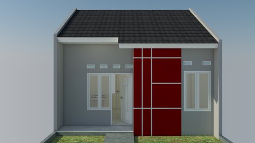 foto tampak rumah tipe 36 perumahan Pesona Keban Agung