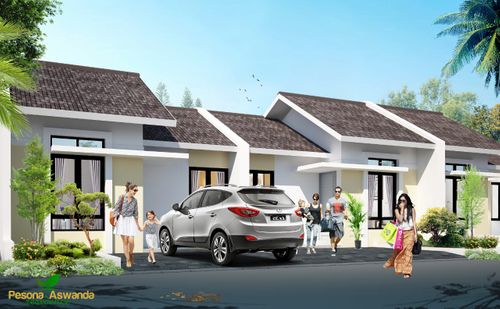 foto tampak rumah tipe BADARIA (30/60) perumahan Pesona Aswanda Residence