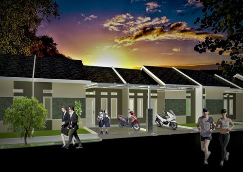 foto tampak rumah tipe ALEXANDRIA (30/60) THP 2 perumahan Pesona Aswanda Residence