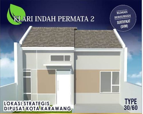 foto tampak rumah tipe 30/60 perumahan Klari Indah Permata 2