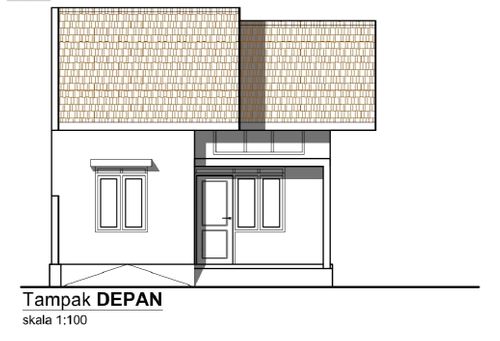 foto tampak rumah tipe 36 perumahan THE GREEN FOREST