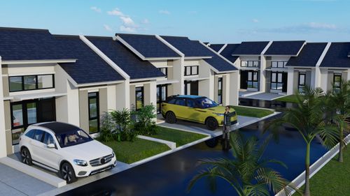 foto tampak rumah tipe 45/78 perumahan VILL GARDEN MEKARSARI