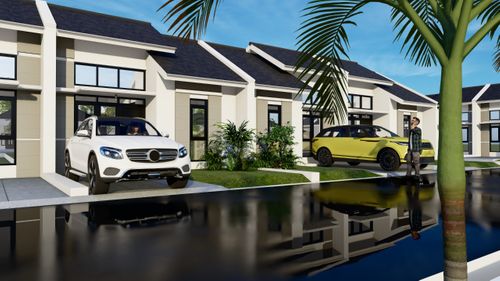 foto tampak rumah tipe 36/72 perumahan VILL GARDEN MEKARSARI
