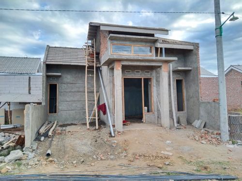 foto tampak rumah tipe 36 perumahan Graha Family Park Bangil
