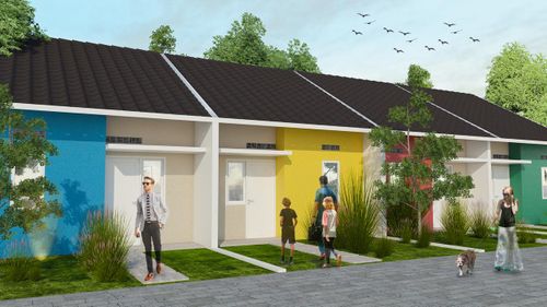 foto tampak rumah tipe A perumahan GRAND KRAMATWATU