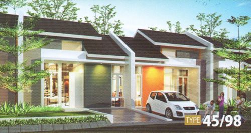 foto tampak rumah tipe 45/98 perumahan Bukit Mas Residence