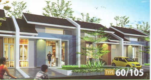 foto tampak rumah tipe 60/105 perumahan Bukit Mas Residence