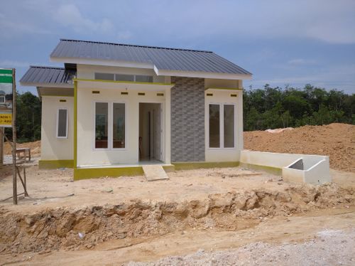 foto tampak rumah tipe 36 perumahan Gilby Residence