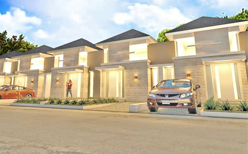 foto tampak rumah tipe 36/60 perumahan Punca haagen Residence