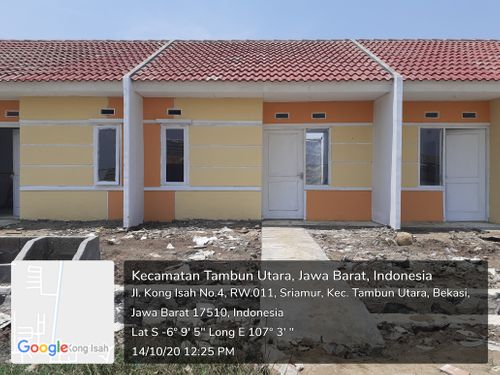 foto tampak rumah tipe 36/97 perumahan WAHANA SRIMUKTI