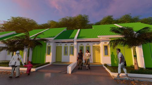 foto tampak rumah tipe 36 perumahan GREEN VILLAGE SUMBER