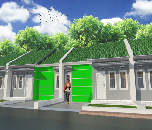 foto tampak rumah tipe 36 perumahan GREEN PABUARAN