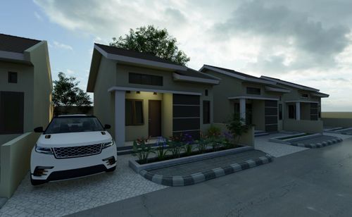 foto tampak rumah tipe 36 perumahan LAYANA VIEW RESIDENCE