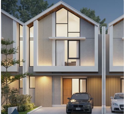 foto tampak rumah tipe 70 perumahan Mamuju Bellevue