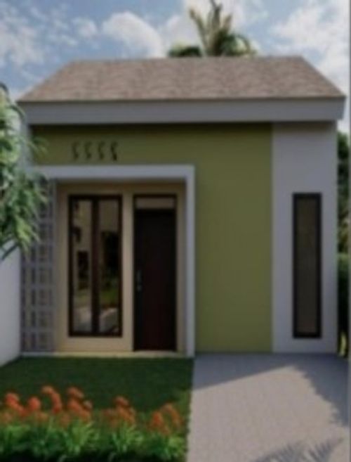 foto tampak rumah tipe 36 perumahan Mamuju Bellevue