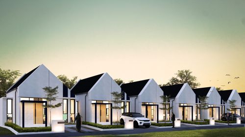 foto tampak rumah tipe PLATINUM perumahan GRAND KEUTAPANG