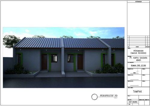 foto tampak rumah tipe RUMAH SUBSIDI  perumahan Cimasuk Residence