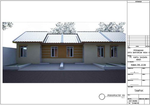 foto tampak rumah tipe RUMAH SUBSIDI 27/60 perumahan Griya Banyuresmi Indah 2