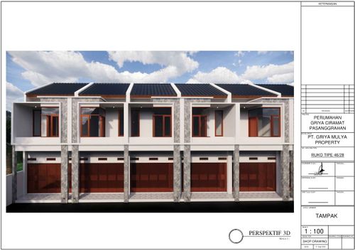foto tampak rumah tipe RUKO perumahan Griya Ciramat Pasanggrahan