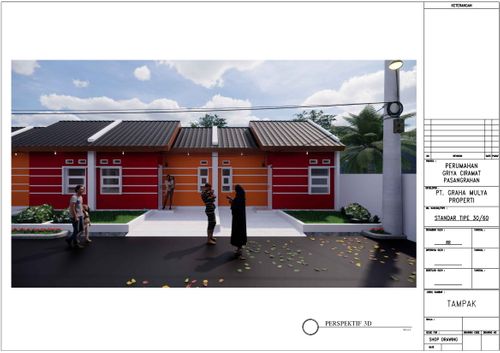 foto tampak rumah tipe RUMAH SUBSIDI  perumahan Griya Ciramat Pasanggrahan