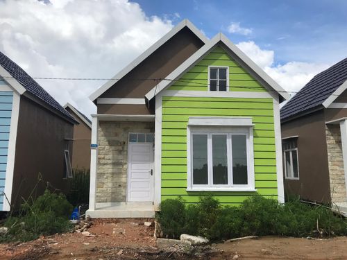 foto tampak rumah tipe Victoria perumahan Victoria Land