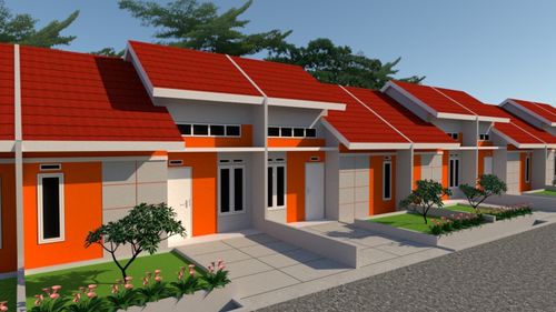 foto tampak rumah tipe 27/60 perumahan BUMI PASUNDAN KARAWANG