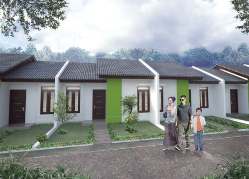 foto tampak rumah tipe Harmoni perumahan Serasi Indah