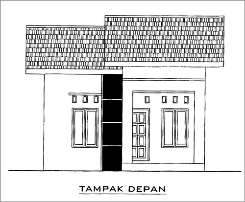 foto tampak rumah tipe 36/126 perumahan Griya Cahaya Mandiri 2