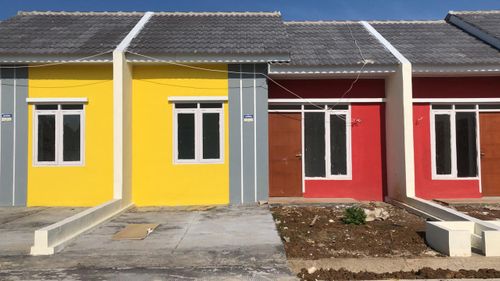 foto tampak rumah tipe 28 Double Dinding perumahan GREEN HARMONY RESIDENCE