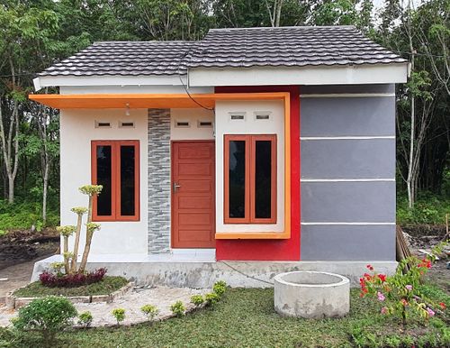 foto tampak rumah tipe Alfa Premium 1 perumahan D'Alfa Sinergia 2.0