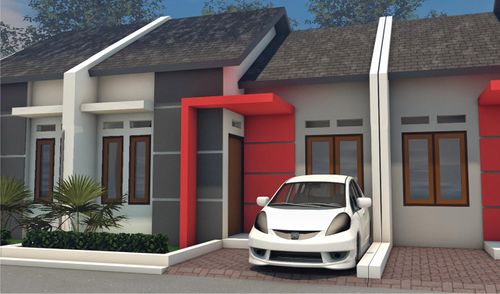 foto tampak rumah tipe 36/72 perumahan SAGA REGENCY