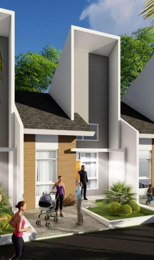 foto tampak rumah tipe CITRALOKA perumahan PRIMA TALAGA SUNDA