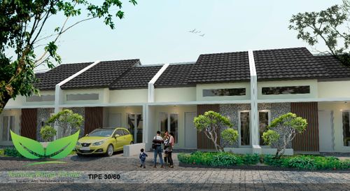 foto tampak rumah tipe 30/60 perumahan Karang Wangi Permai