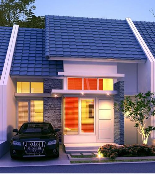 foto tampak rumah tipe 45/84 perumahan Griya Parhon Regency