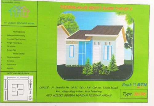 foto tampak rumah tipe Rumah Subsidi perumahan GRIYA BUKIT BARU