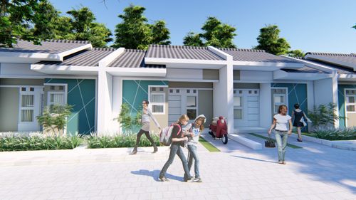 foto tampak rumah tipe 30/60 perumahan GRAND AMELIA