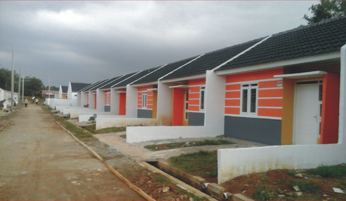 foto tampak rumah tipe 5,5m x 11m perumahan TELAGA HARMONY RESIDENCE