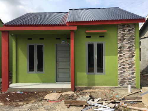 foto tampak rumah tipe 36/108 perumahan Putra sialang asri