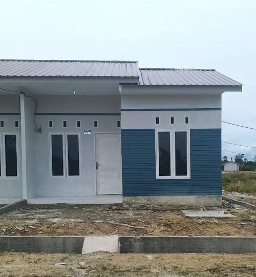 foto tampak rumah tipe 36 perumahan Rorinata Residence Patumbak Tahap 3 Pengembangan